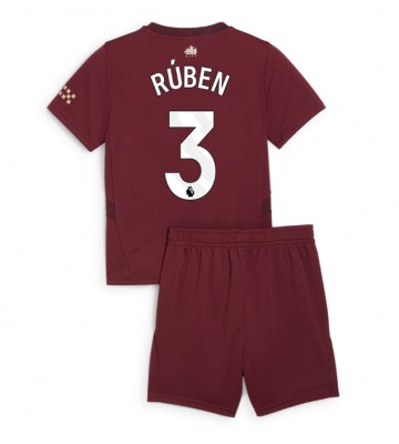 Manchester City Ruben Dias #3 Tredje Kläder Barn 2024-25 Kortärmad (+ Korta byxor)